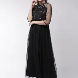 MISH Black Embellished Maxi Dress-picture-24