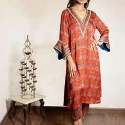 Spring Soul Red Modal A-Line Printed Kurta-picture-17