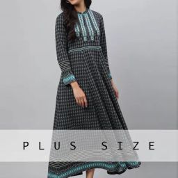 Aurelia Black Printed A Line Kurta-image-72
