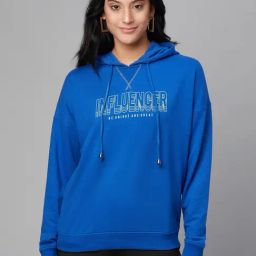 Club York Blue Graphic Print Hoodie-image-49