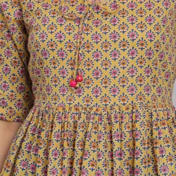 DECKEDUP Yellow Printed Tunic image 5