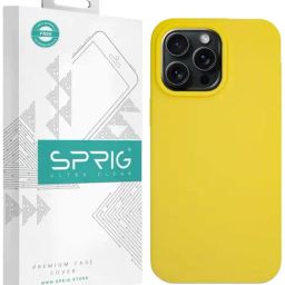 Sprig Liquid Silicone Back Cover for APPLE iPhone 15 Pro (Yellow)-image-79