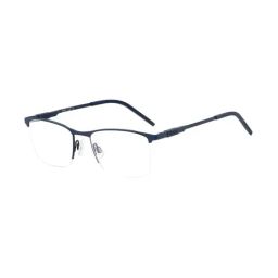 HUGO Blue Rectangular Eye Frames for Men-picture-12