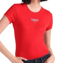 Tommy Hilfiger Deep Crimson Logo Slim Fit T-Shirt-picture-5