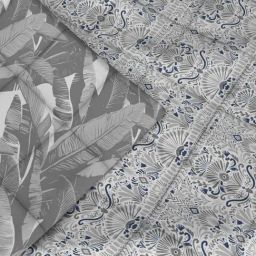 KOPA Grey & Blue Microfibre Abstract Single Comforter image 5