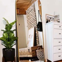 The Artment Gold Vista Frame Arched Floor Mirror-image-58