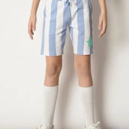 Jack & Jones Junior White & Blue Striped Shorts-image-21