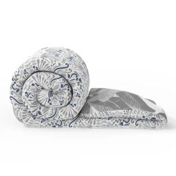 KOPA Grey & Blue Microfibre Abstract Single Comforter image 4
