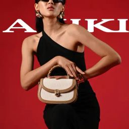 AKIKI LONDON TRINITY Beige Textured Small Satchel-image-31