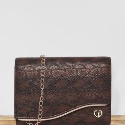 Caprese MERLE Textured Abstract Printed Foldover Clutch-image-85