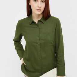 Code by Lifestyle Olive Regular Fit Shirt-70