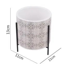 tayhaa Honeycomb print Planter with Black Stand image 4
