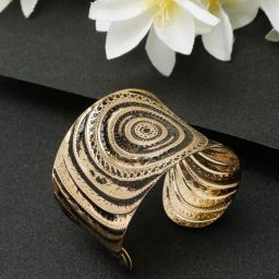 YouBella Gold Plated Cuff Bracelet-25