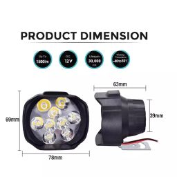 Cartronics 9 Led Shilon Fog Light White With On/Off Swich For Bajaj Pulsar SS400 image 3