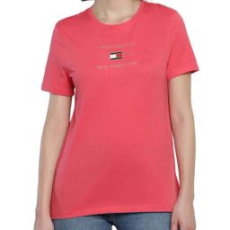 TOMMY HILFIGER Pink Cotton T-Shirt-picture-24
