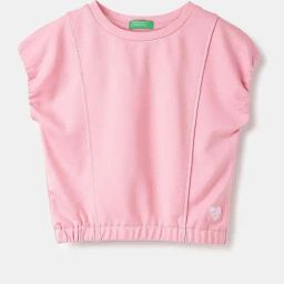 United Colors of Benetton Girls Pink Solid Top-image-80