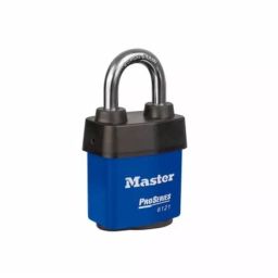 MASTER LOCK Key Weatherproof Padlock 8 mm Shackle, 6121BLU-image-83