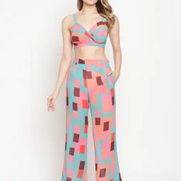 Erotissch Multicolor Printed Beachwear Co-Ord Set-image-43