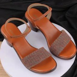 Mochi Women's Tan Ankle Strap Sandals-picture-15