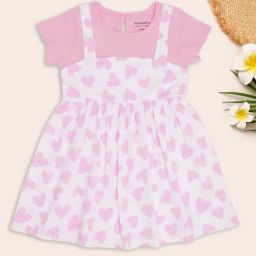 Pantaloons Baby Girls Pink Cotton Printed Dress-image-24
