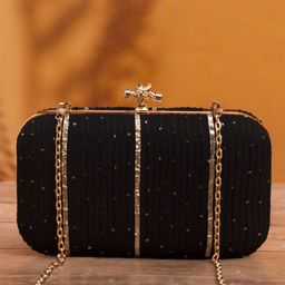 ARTKLIM Embroidered Embellished Box Clutch-42