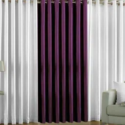 151 cm (5 ft) Polyester Semi Transparent Window Curtain (Pack Of 3) (Solid, Multicolor)-image-79