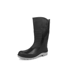 Borris Life High Ankle Steel Toe Black Upper and Grey Sole Safety Gum Boots Size 9 UK-image-28