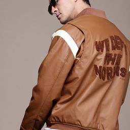 French Connection Typography Embroidered Detailed Varsity Jacket-19