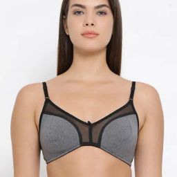 Clovia Grey Non Padded Non Wired Everyday Bra-image-13