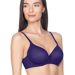 Amante Blue Jewel Under Wired Padded T-Shirt Bra-image-74