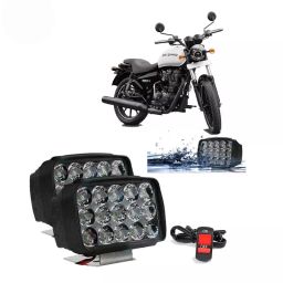 Cartronics 15  LED Fog Light With On/Off Switch  for Thunderbird Black(Set of 2 Pcs)-12
