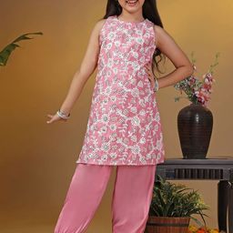 FASHION DREAM Girls Ethnic Motifs Embroidered Regular Kurta with Palazzos-picture-24