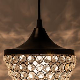 Homesake Matt Crystal Hanging Goblet Ceiling Light - Black-14