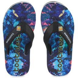 Toothless Abstract Slip On Flip Flops - Blue & Black-picture-8