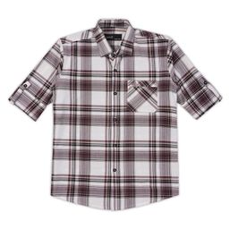 CAVIO Cotton Full Sleeves Checked Shirt - Magenta-image-13