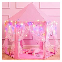 Zyamalox Castle Tent House for Kids: Princess Doll House Tent, Cradle Tent for Girls  Perfect Playhouse and Tent for Imaginative Fun-10