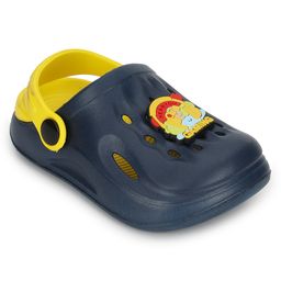 TRUFFLE COLLECTION Perforated Clogs With Gaming Text Charms - Blue & Yellow-picture-9