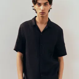 H&M Regular Fit Linen Resort Shirt-image-56