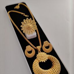 niva fashion Gold-Plated Brass Pendant & Earrings-picture-31