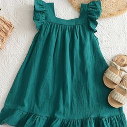 LULU & SKY Flutter Sleeve A-Line Dress-picture-6