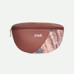 ZOUK Freya Women Triund Baroque Textured Water Resistant Vegan Leather Waist Pouch-99