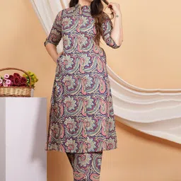 GULMEHAK Women Floral Printed Regular Pure Cotton Kurta with Palazzos-picture-44