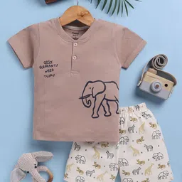 Toonyport Boys Printed Pure Cotton T-Shirt With Shorts-image-95