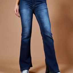 DOLCE CRUDO Blue Mid Rise Stretchable Jeans-image-62