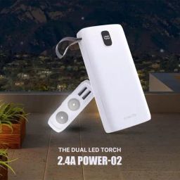 Onelife Power 02, 20000mAh 12W Lithium-Polymer Power Bank with Dual Input, Dual Output (White) image 5