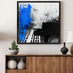 999Store Blue & White Abstract Canvas Wall Art-picture-10