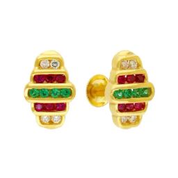 Malabar Gold and Diamonds 22k Gold Earrings for Women-picture-2