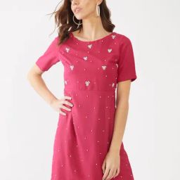 Zink London Pink Embellished Dress-image-54