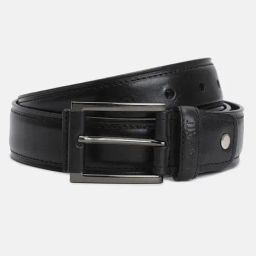 BAGATT Parma Black Leather Solid Waist Belt-image-108