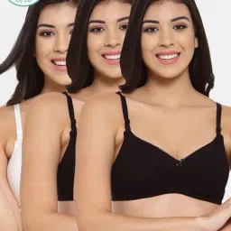 Inner Sense Multicolor Non Wired Padded T-shirt Bra (Pack Of 3)-picture-36